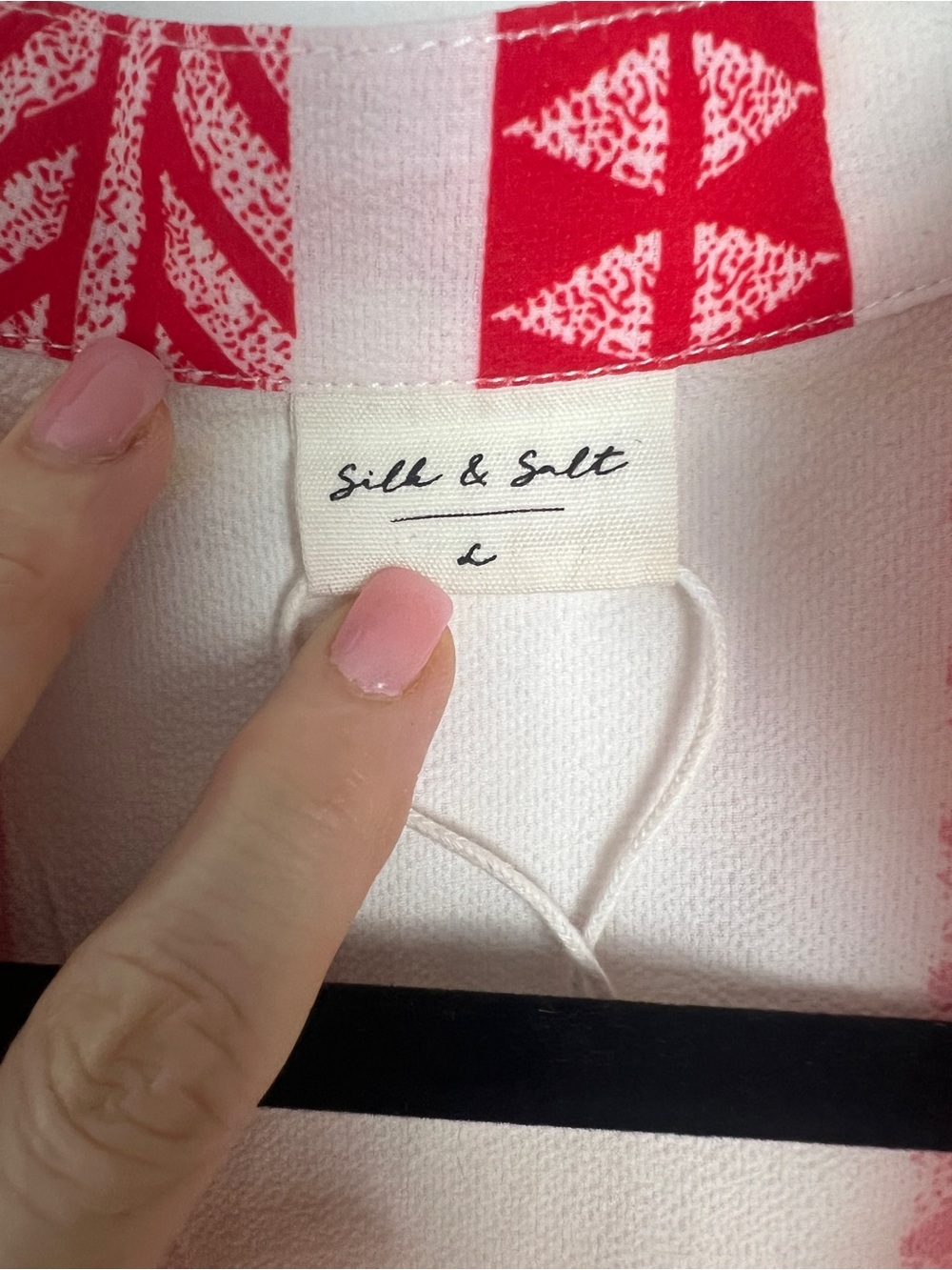 NWOT Silk & Salt Large Red & White Summer Of Love Bohemian Tiered Maxi Dress - Picture 9 of 11